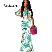 kakan digital print tube top dress sexy sleeveless hollow big swing dress 2019 summer new womens dress