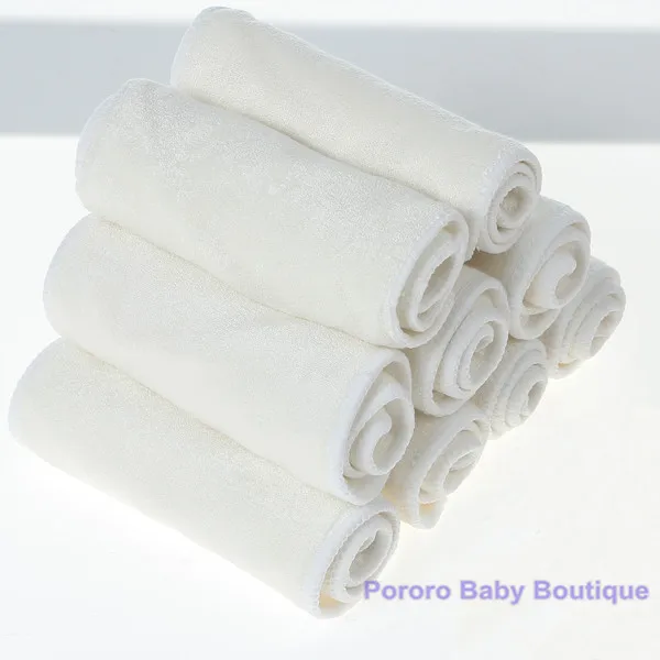 

FREE SHIPPING Pororo 4 layers Bamboo Terry Baby Diaper Nappies Reusable Insert Liners 12pcs/lot