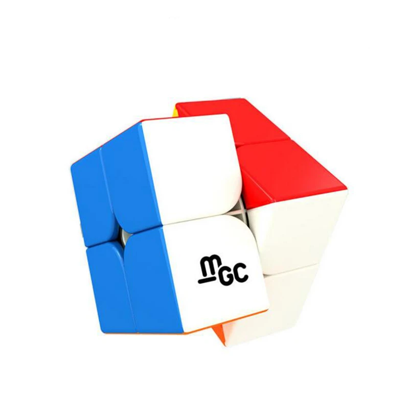 Магнитный магический куб YongJunGuanLong MGC 2x2x2 черный/без наклеек YJ 2x2 скоростной для