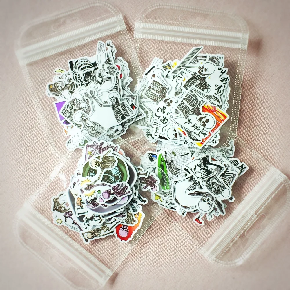 

20/40pcs Funny People Skull Funny Decorative Scrapbooking Stickers DIY Craft Sticker Photo Diary Decoration