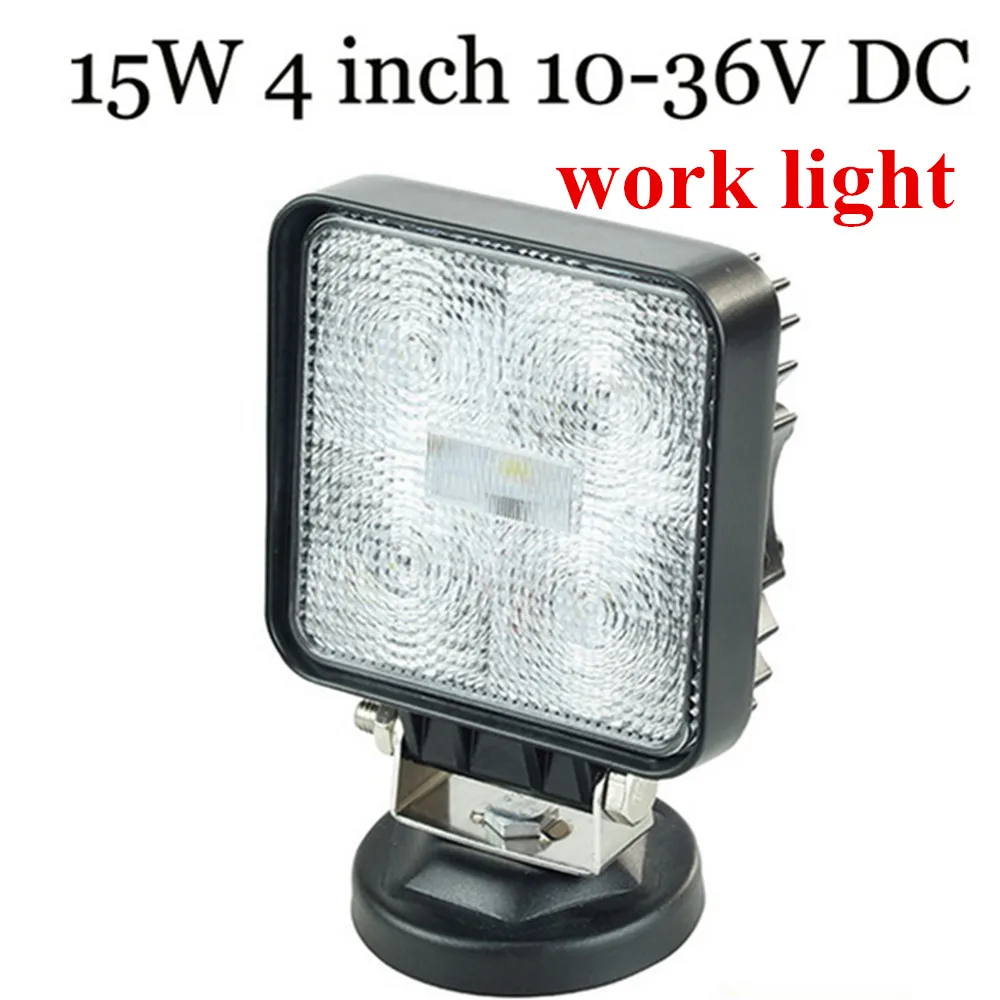 

new arrival 2pcs 4inch 15W LED WORK Driving Light lamp flood Beam 9-32V For motorcycle Trailer 4WD ATV 4X4 boat work lamp