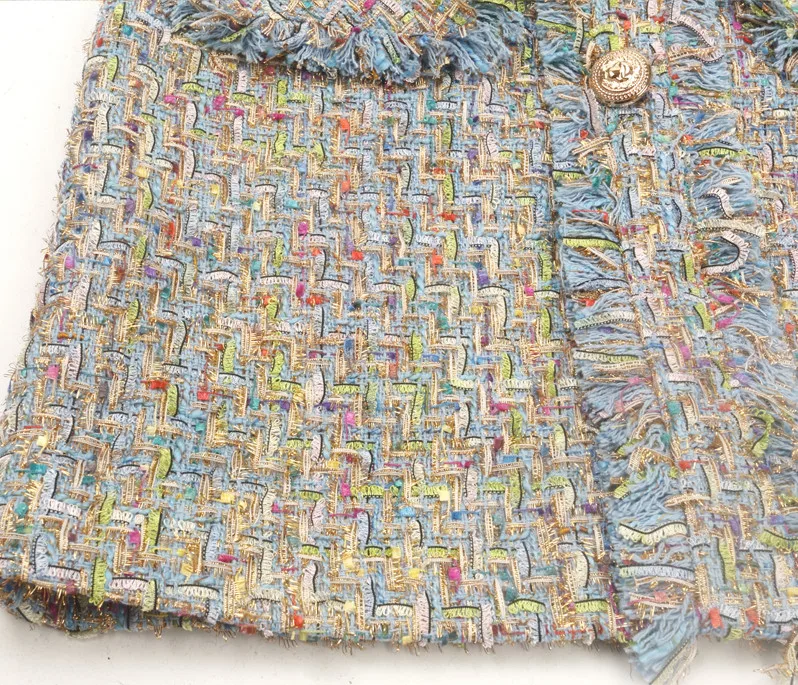 Женское твидовое платье с кисточками облегающее длинным рукавом модель A567 на