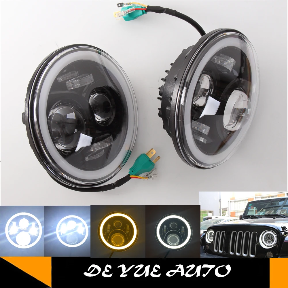 Для Mitsubishi Pajero Junior Mini ZR 97W 7 дюймовый светодиодный светильник на голову с Дневной и