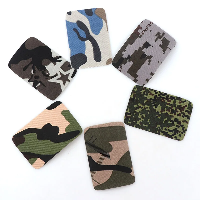 

3Pcs Oval Camouflage Military Patch Iron On Patches Repair Elbow Knee Denim Patches DIY Clothes stickers Clothing Accessories