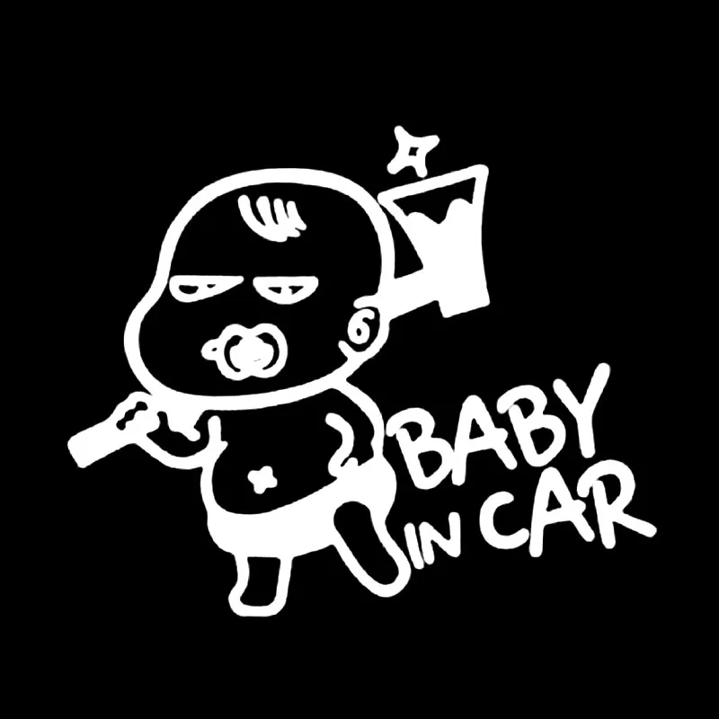 Автомобильная наклейка 15 2*12 7 см интересная мультяшная детская на борту забавная