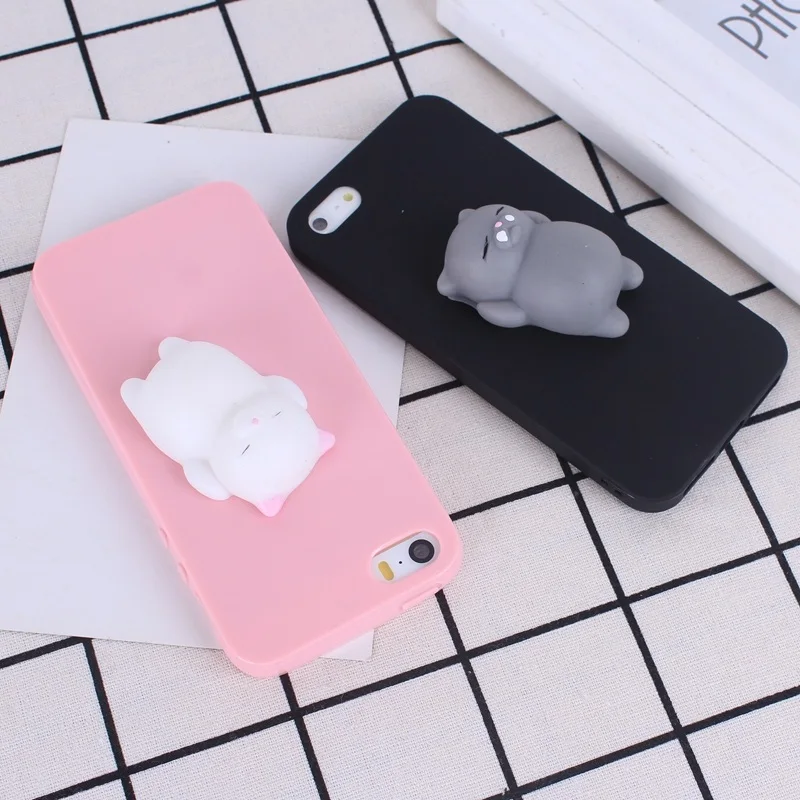 Squeeze 3D мягкий для iPhone 5 5S SE чехол s Мягкий силиконовый снятие стресса с
