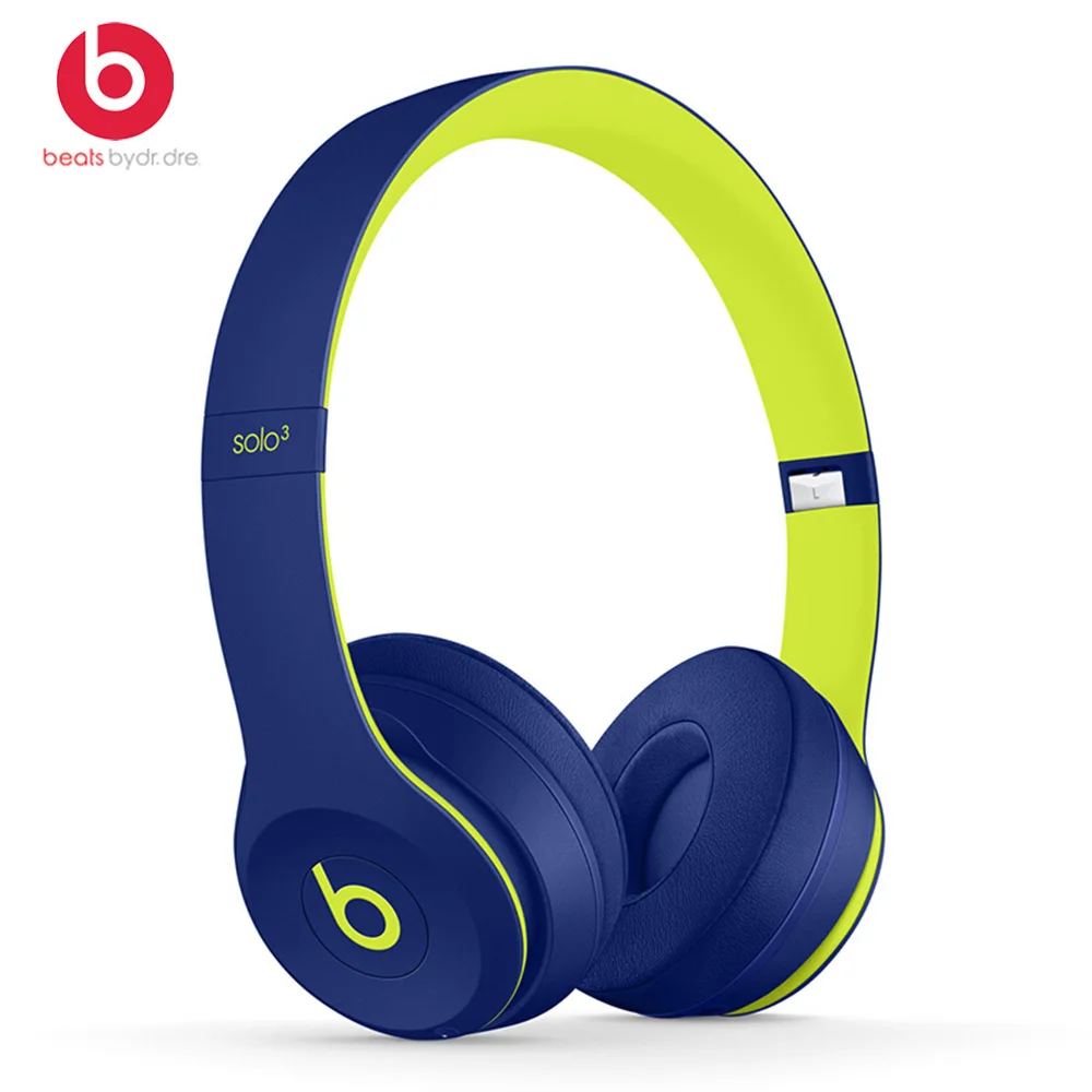 Dark blue Beats by dre Solo3 беспроводные Bluetooth наушники на ухо наушники игровая гарнитура Музыка Hands-free наушники Solo 3 с микрофоном fone - Цвет: Dark blue