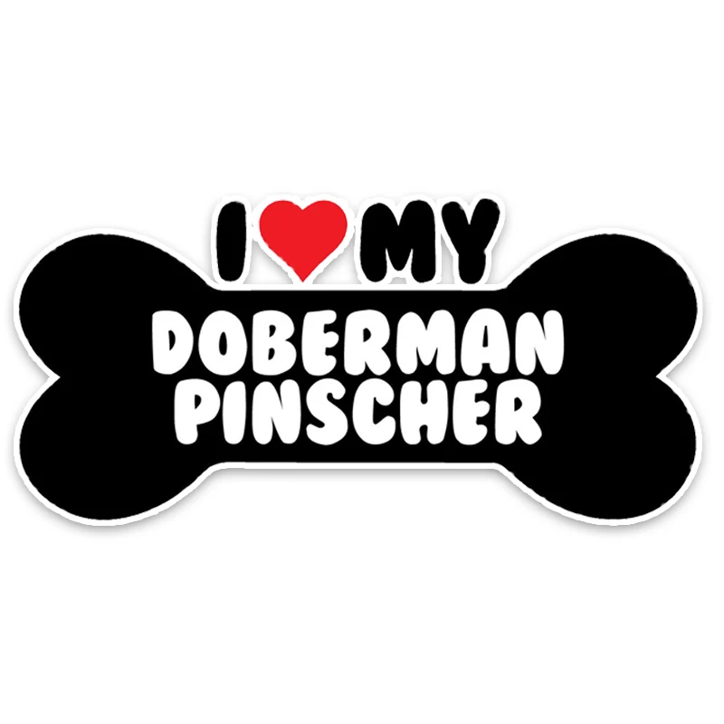 YJZT 15*7 1 см I Heart My Doberman Pinscher Bone PVC автомобильные наклейки на бампер | Автомобили и