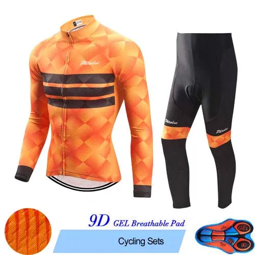 Cycling Set Phtxolue, набор для велоспорта, Мужская одежда для велоспорта, одежда для велоспорта, дышащая, анти-УФ, одежда для велоспорта, с длинным рукавом, наборы для велоспорта - Цвет: Cycling Set