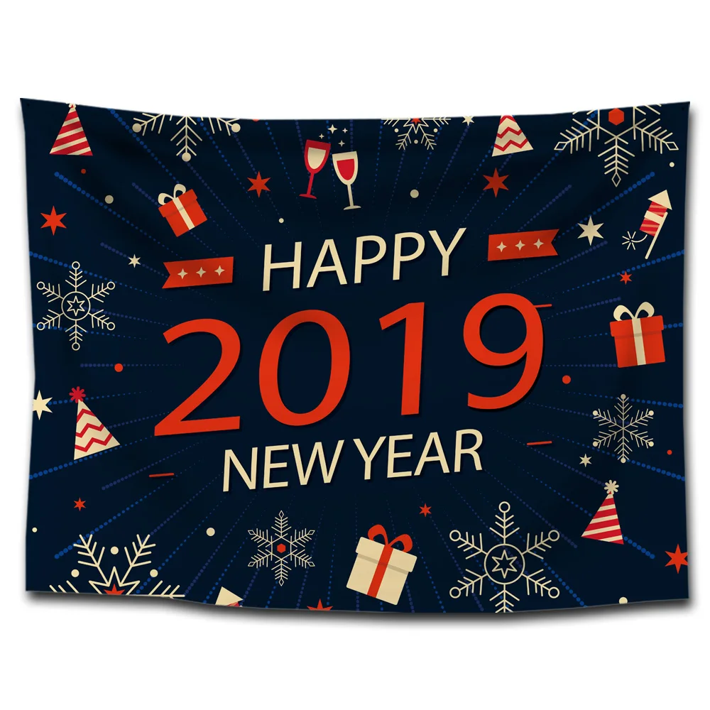 Рождественский гобелен ковер на стену новый год 2019 хиппи декоративные коврики