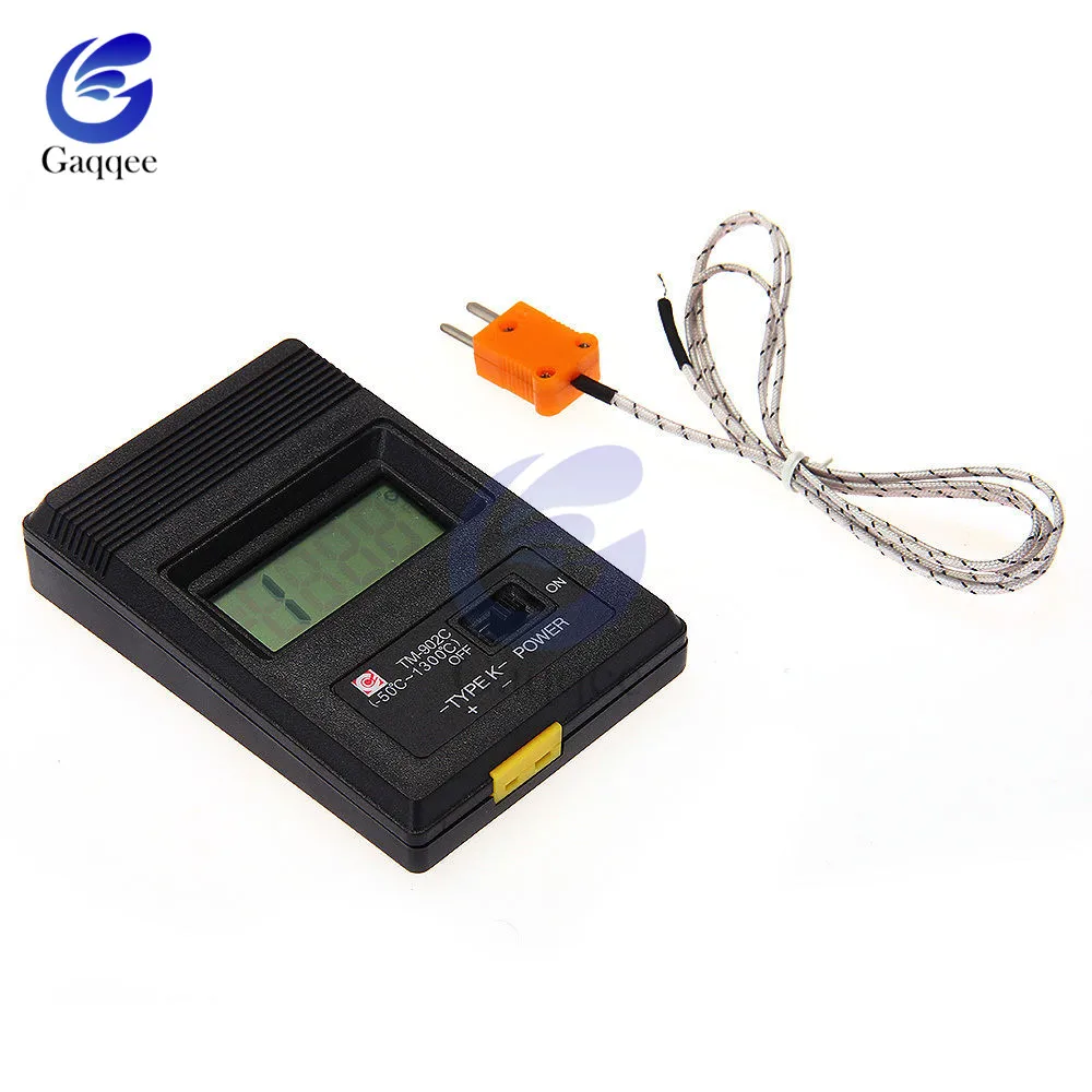 TM-902C(-50C до 1300C) измеритель температуры TM902C цифровой датчик типа K+ Датчик термопары