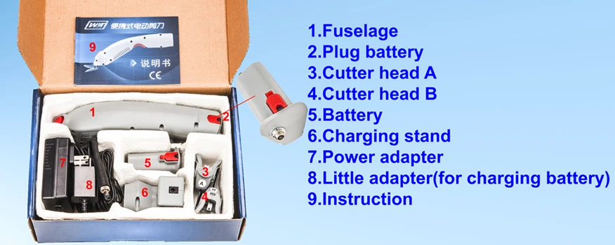 Промышленный аккумулятор WBT швейные электрические ножницы для резки ткани|scissors