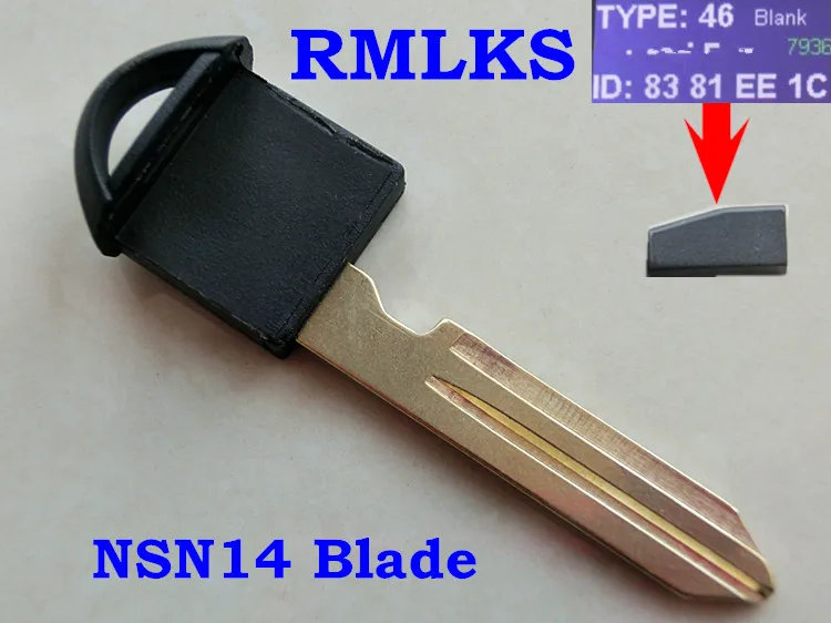 Смарт вставка RMLKS для Nissan Teana Livina Tiida Sunny X Trail с чипом ID46|blade blade|blade blankblade key |