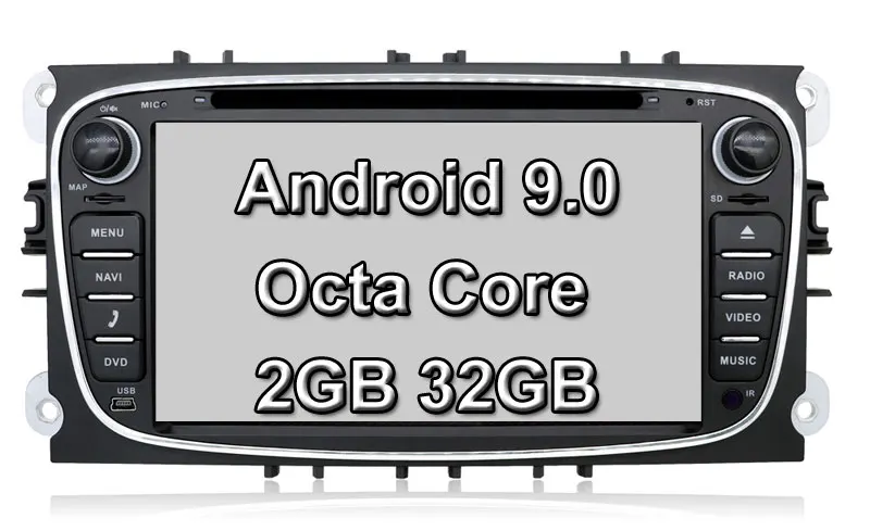 Android 9.0 2G32G B Bosion Автомобильный мультимедийный плеер Android 9,0 gps 2Din автомобильный dvd-плеер для Ford/Focus/S-MAX/Mondeo/C-MAX/Galaxy Автомобильный Радио с Wifi BT - Цвет: Android 9.0 2G32G B
