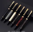 Женская Канцелярия Jinhao 500 роскошная черная и золотая ручка с зажимом 0,5 мм Металлические чернильные ручки школьные принадлежности офисные принадлежности