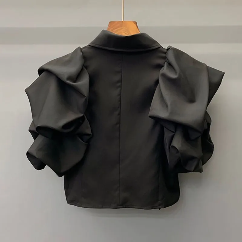 TWOTWINSTYLE, летняя белая блузка для женщин, воротник с лацканами, короткий рукав, оборки, асимметричный подол, рубашка, топы, Женская мода