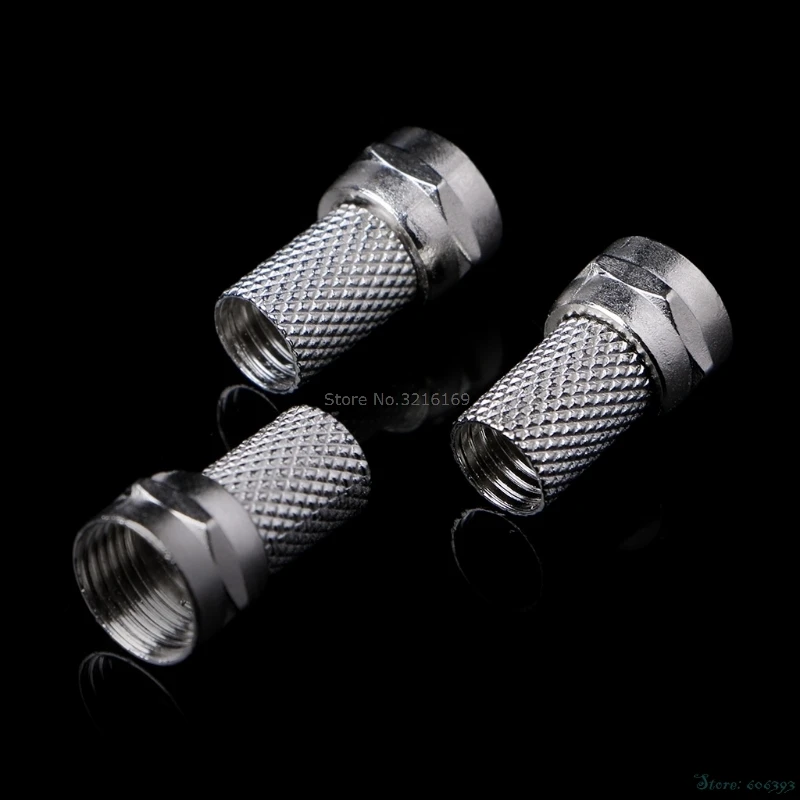 For 10Pcs/Set 75-5 F Connector Screw On Type RG6 Satellite TV Antenna Coax Cable Twist-on Promotion | Обустройство дома