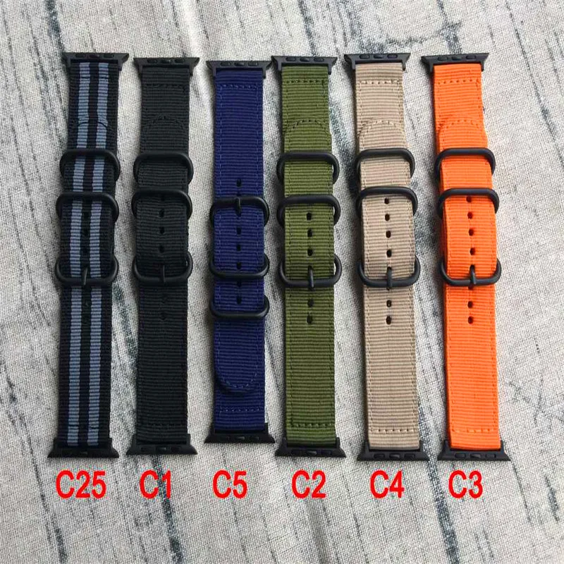 Лидер продаж нейлон спортивные Apple Watch ремешок Совместимость 4/3/2/1 для Для мужчин и