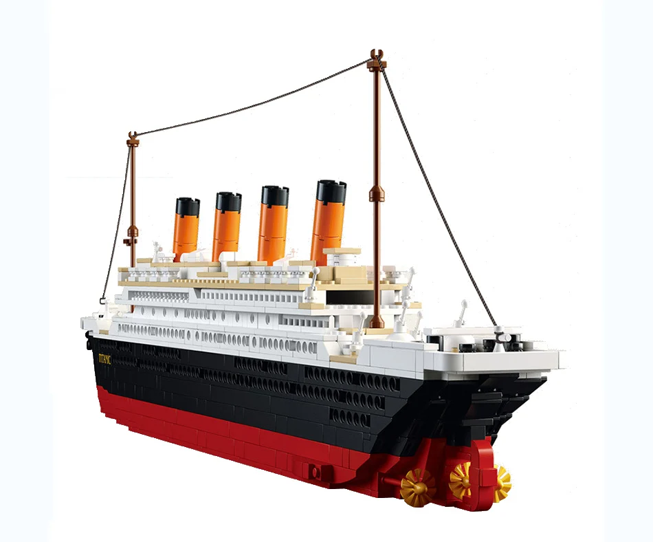 1021 шт 0577 игрушечный Круизный корабль RMS титановая Лодка 3D модель строительные блоки совместимы с большинством брендовых игрушек и хобби