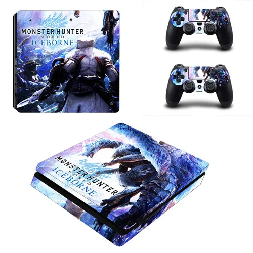 Monster Hunter World Iceborne PS4 тонкий стикер кожи для playstation 4 консоль и контроллеры PS4 тонкий стикер кожи наклейка - Цвет: YSP4S-3597