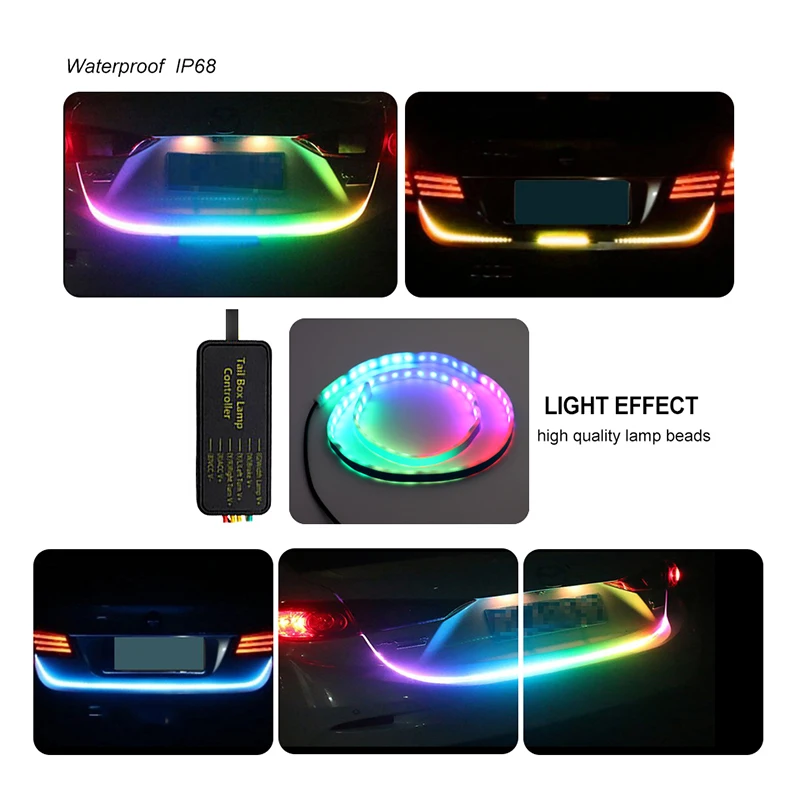12 В Светодиодная лента Автомобильный багажник светильник s RGB 120 см 72 SMD