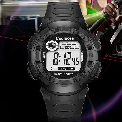 Светодиодные цифровые спортивные детские часы для студентов мальчиков и девочек