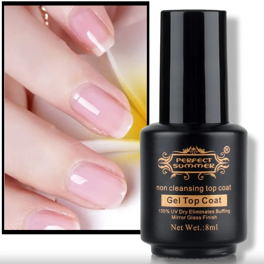 Идеальный летний Гели для ногтей крышка не Очищение Лаки Длительный soak off уф led