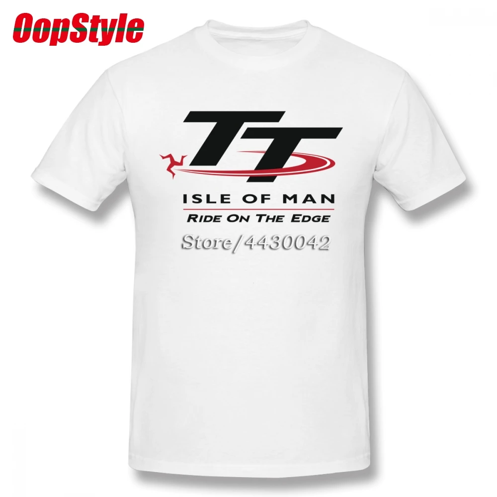 Футболка с логотипом TT Isle Of Man Ride On The Edge для мужчин Прямая поставка хлопковая
