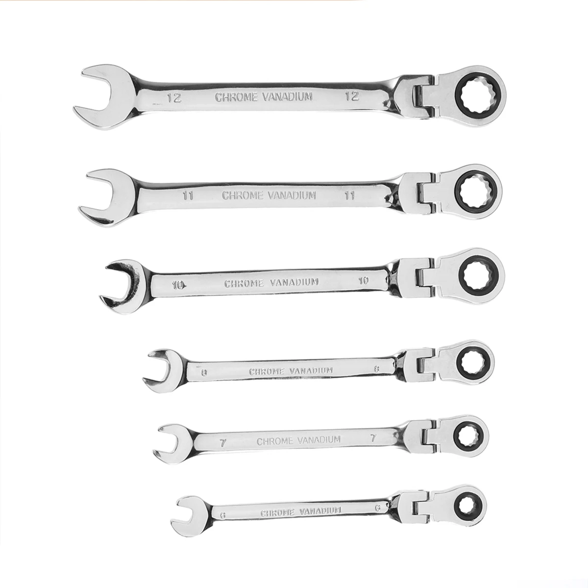 6 PCS/Set CR-V Durable Biservice Spanners Dual Heads Ratchet Dicephalous Wrenches for Machine Repairing Home Screw | Инструменты