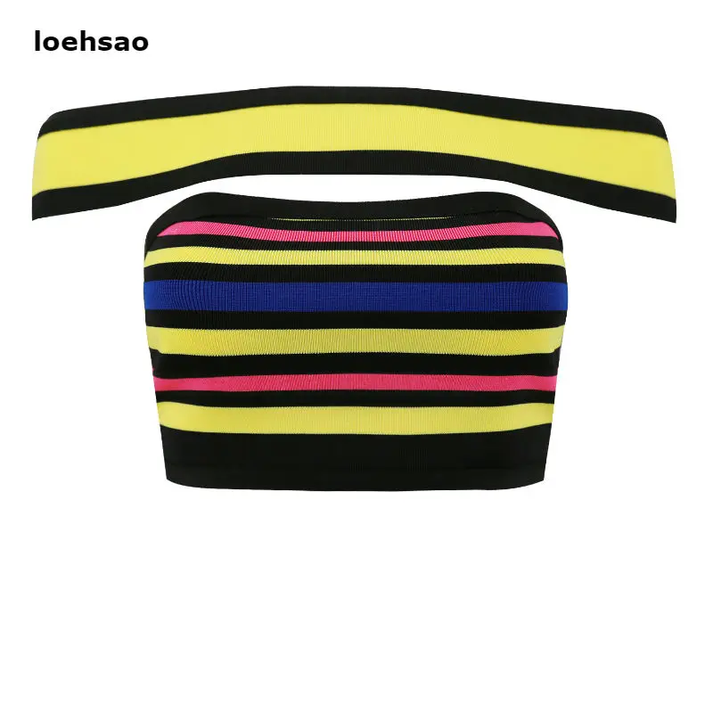 New summer style women bandage dress rayon striped off the shoulder sheath dresses sexy evening club party women summer tops