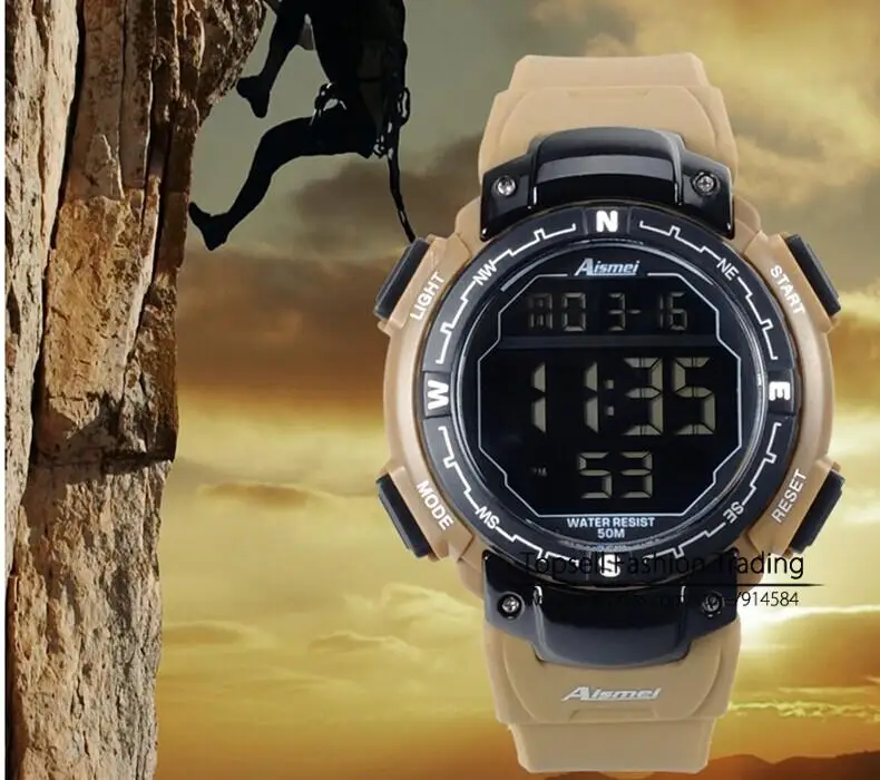 2016 новинка электронные для мужчин спортивные часы светодио дный светодиодный