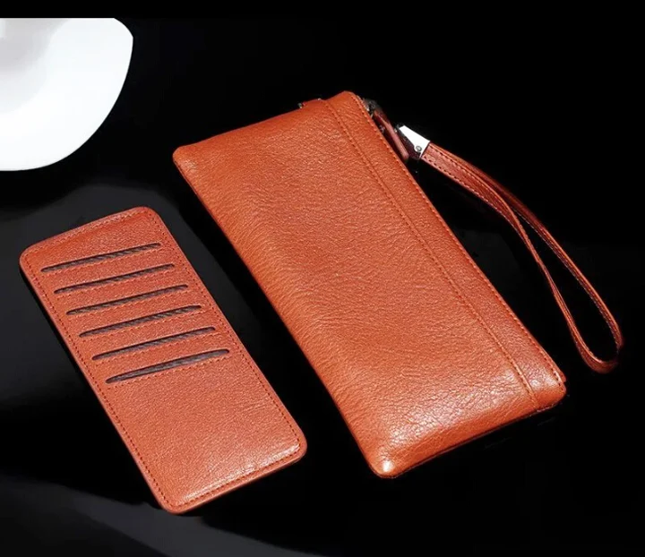 Ремень ручной карты кошелек из натуральной кожи коровы мобильный телефон case