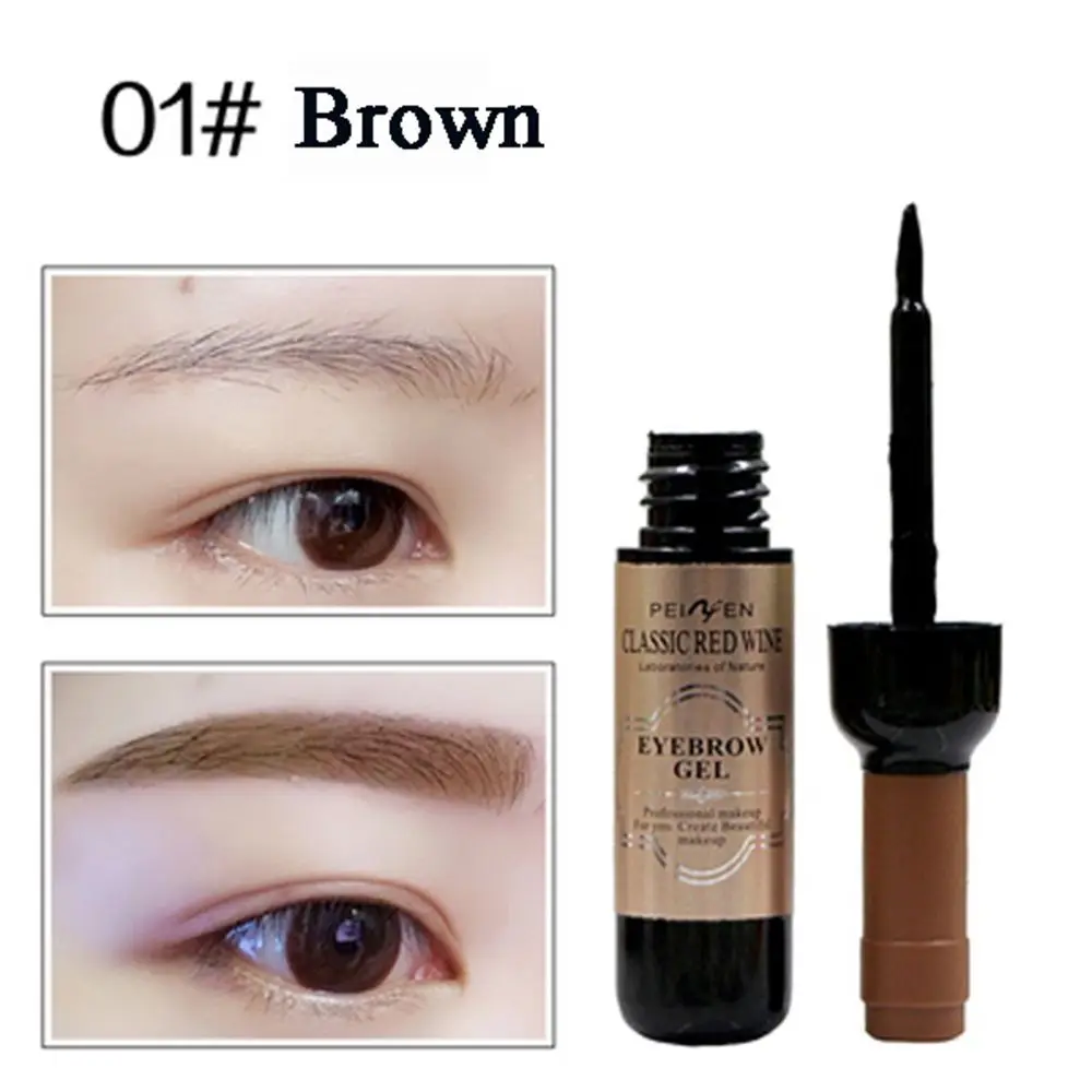 brown 1 шт. гель для бровей черный кофе серый отклеить глаз набор для перманенного макияжа бровей Тени для бровей Гель для бровей Косметика Макияж для женщин Высокий Пигмент Макияж - Цвет: brown