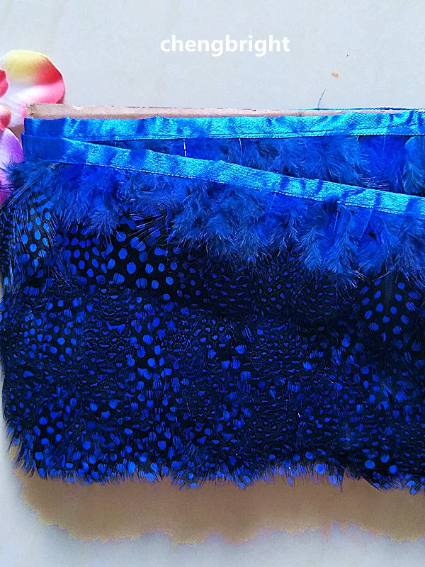 Продажа лент из натуральных перьев цесарки 1 ярд ширина 2 3 дюйма/6 8 см аксессуары