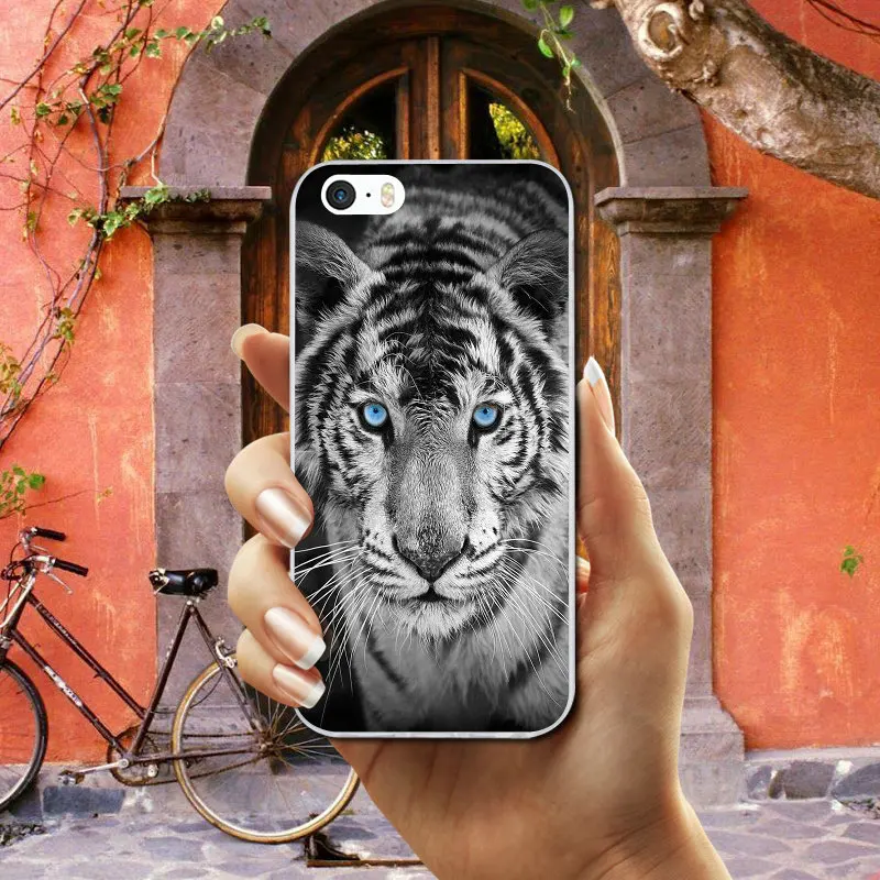 Мягкие ТПУ чехлы для мобильных телефонов iPhone 8 7 6 6S Plus X XR XS Max 10 5 5S SE 5C 4 4S Coque сумки с животным бенгальским