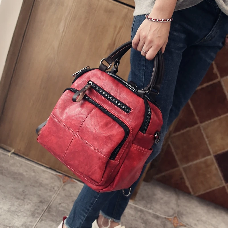 Из искусственной кожи Для женщин сумки Винтаж сумка Feminina Kanken Mochila Роскошный