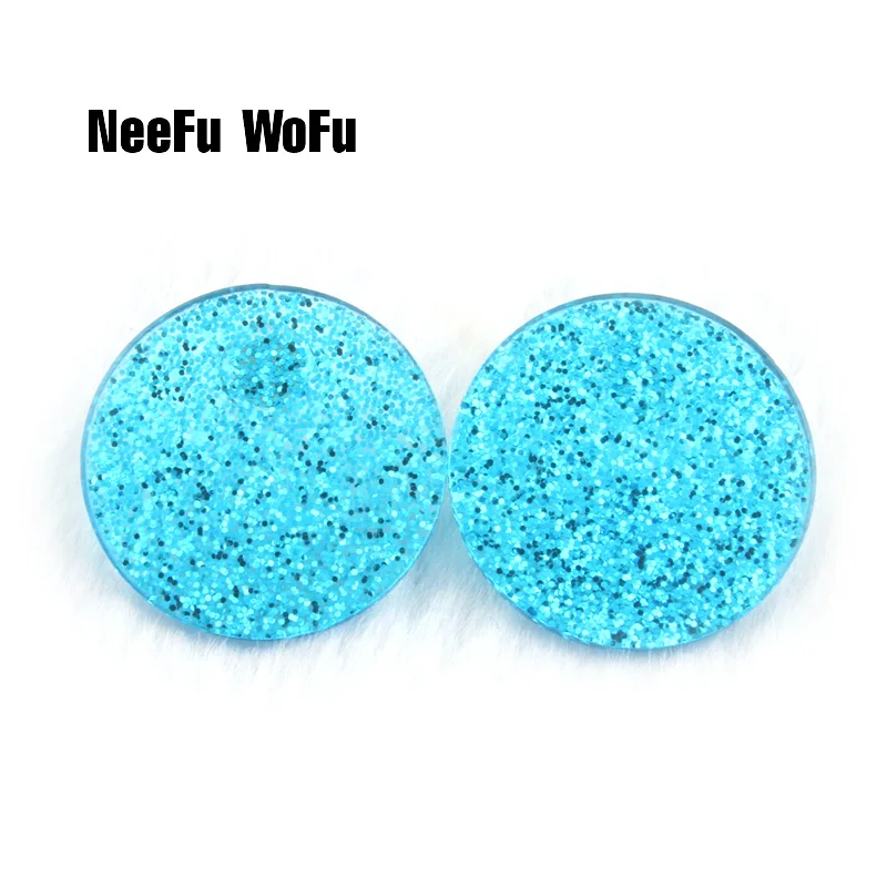 Висячие серьги NeeFu WoFu из смолы круглые большие брендовые аксессуары подарок 2018|big