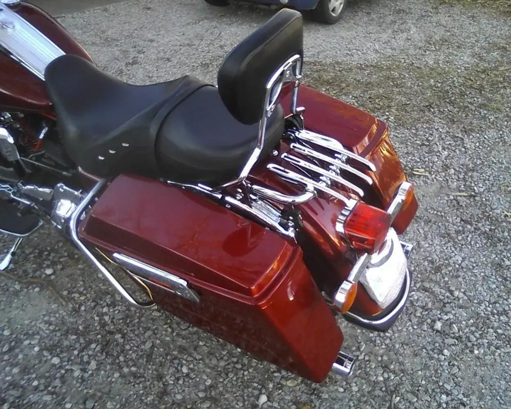 Мотоцикл регулируемая спинка Сисси Бар багажная стойка для Harley Touring Electra Glide 2009 до Road Street Glide CVO FLHT
