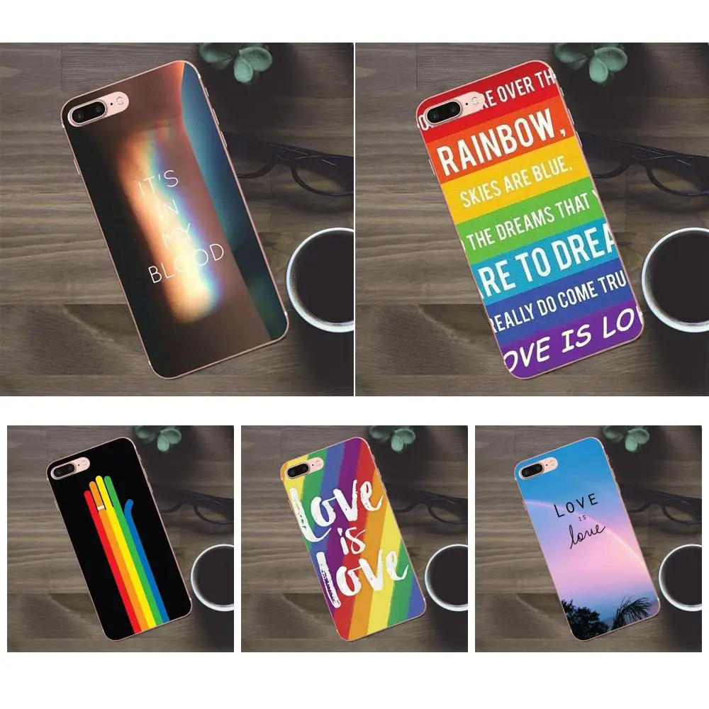 Мягкий дизайн Bixedx ЛГБТ с радужной надписью Love для Huawei G8 Honor 5C 5X 6 6X 7 8 9 Y5II Mate P7 P8 P9 P10