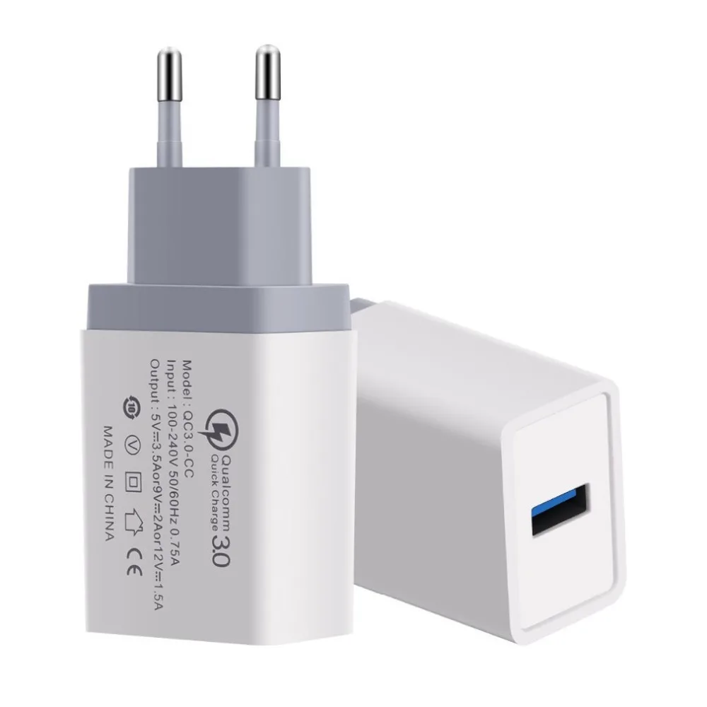 QC3.0 одиночный USB мобильный телефон зарядное устройство адаптер умный планшет