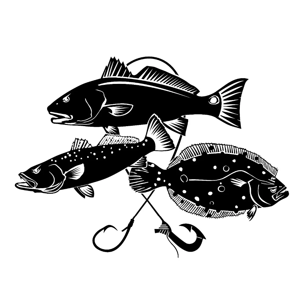Inshore Slam Fish Виниловая наклейка для автомобиля креативная на заднее лобовое стекло