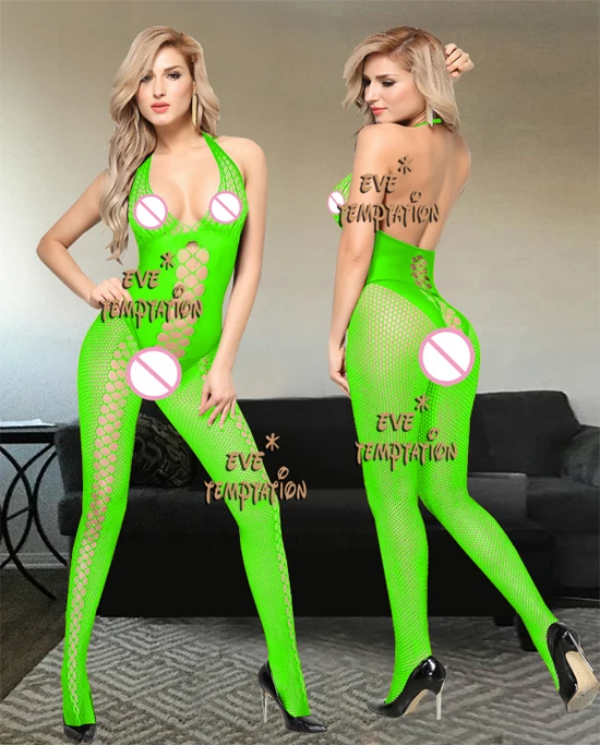 Сексуальная одежда для сна нижнее белье Babydoll боди сетка плюшевый цветочный чулок