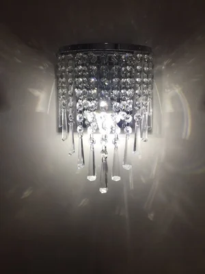 

Modern Crystal Wall Lamp Chrome Sconce Wall Light For Living Room Bathroom Home Indoor Lighting Decoration