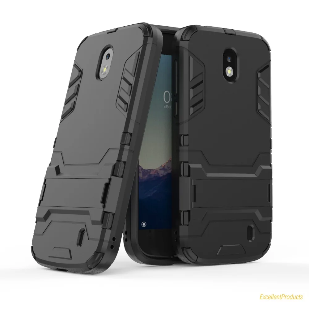 Для Nokia 1 Hybrid Броня телефон силиконовый чехол TPU + Жесткий ПК Чехлы для Капа