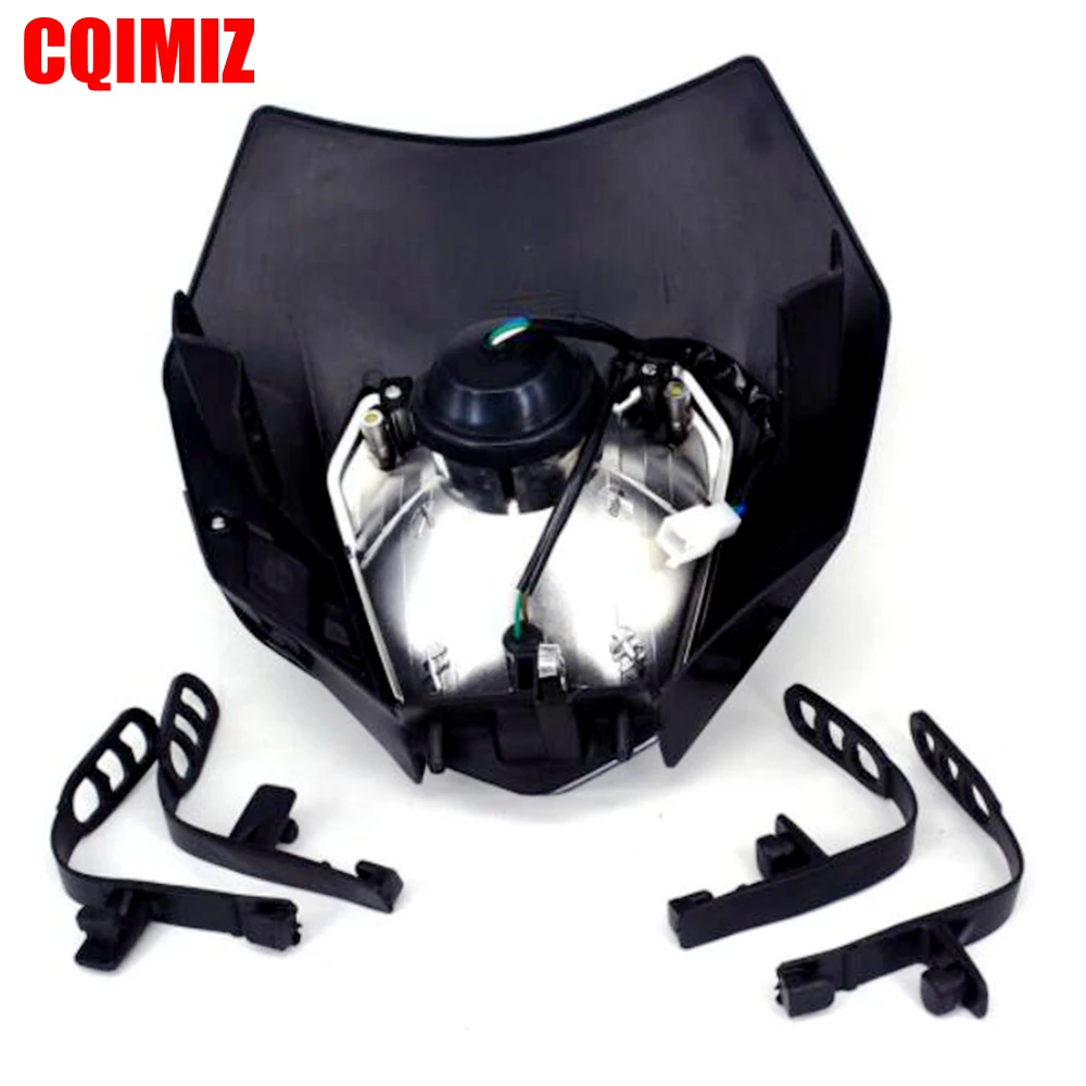 Фары Налобные черные универсальные для мотоцикла KTM EXC EXCF SXF SX XC XCW DUKE SMR Motocross Enduro