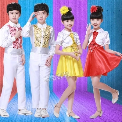 children's chorus costumes princess dress for boy and girl students under host | Тематическая одежда и униформа