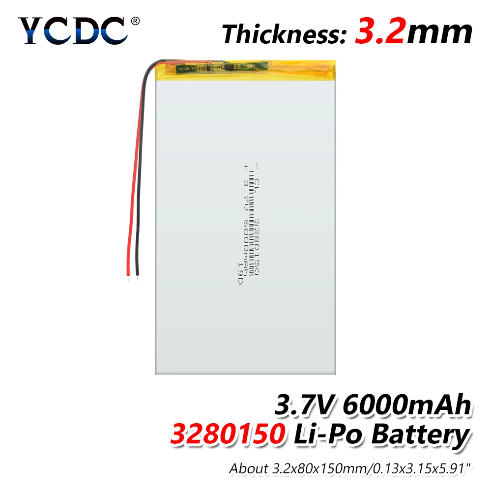 3280150 6000mAh литий-ионный Литий-полимерный литий-полимерный аккумулятор для psp планшета DVD MID gps электронная книга power Bank 3,7 V 3280150 Lipo батарея