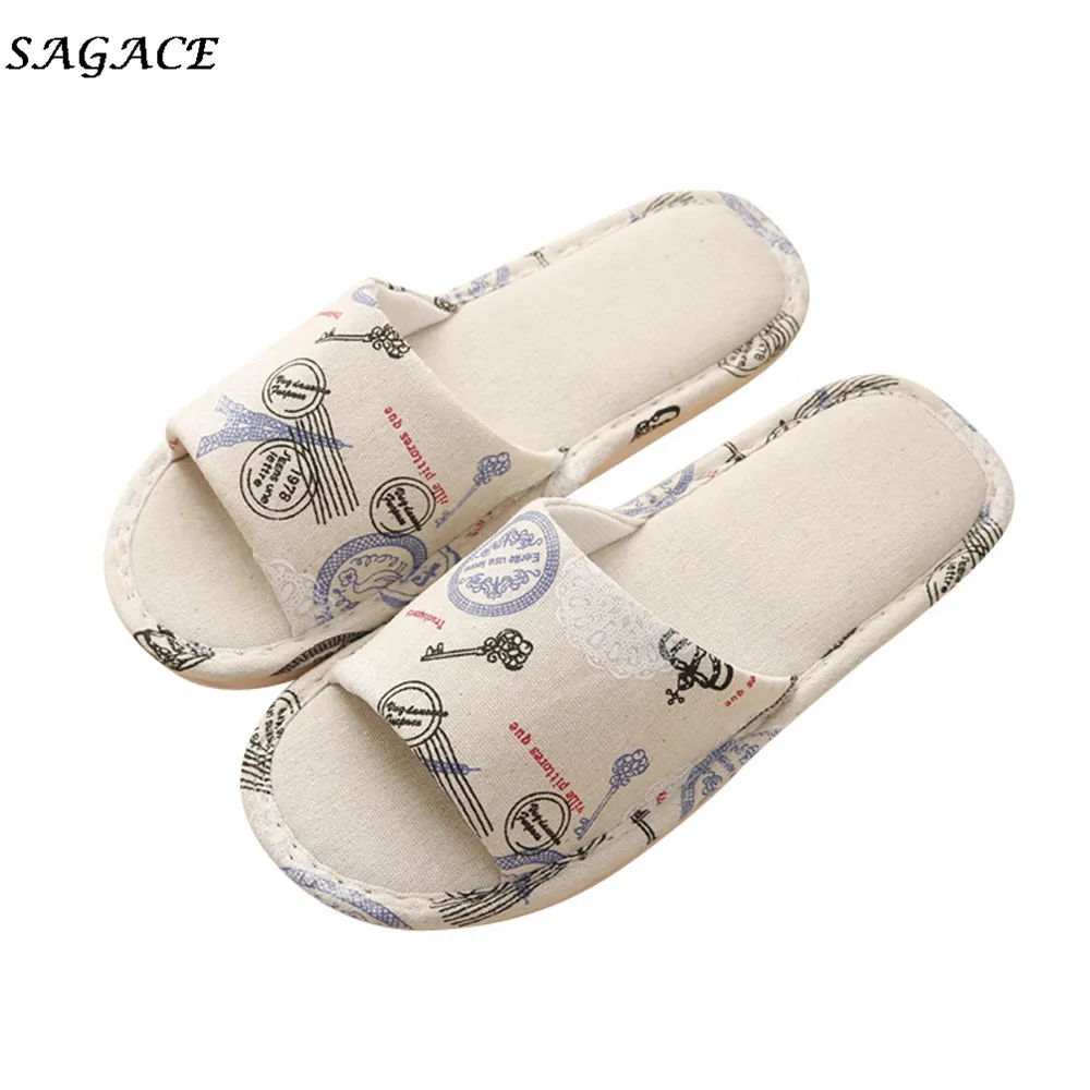 SAGACE женские тапки из пеньки домашняя обувь шлепанцы на платформе тапочки