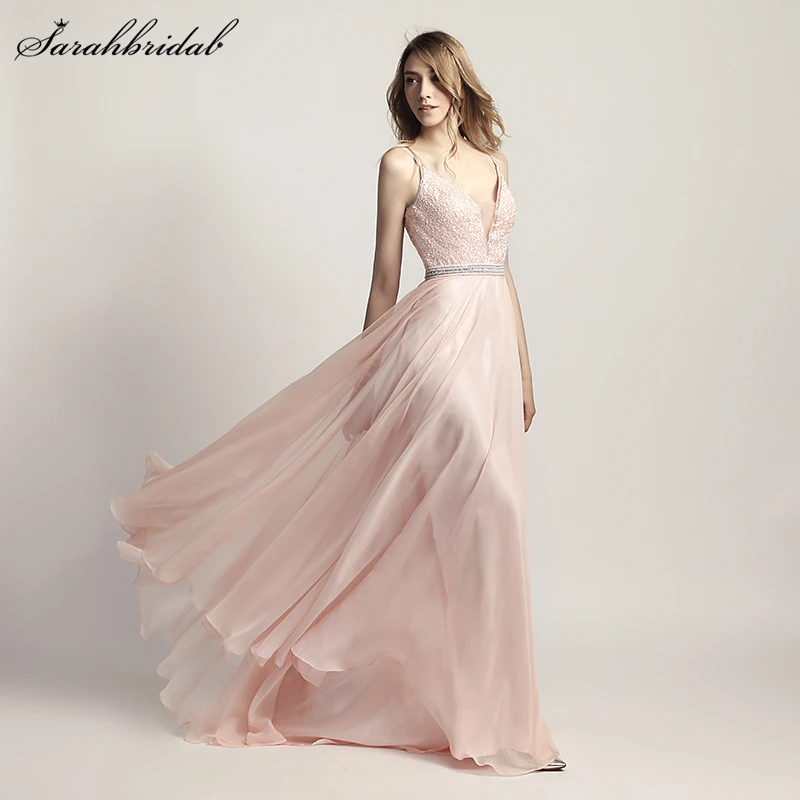 В наличии Robe De Soiree Королевский синий элегантные длинные вечерние платья розового