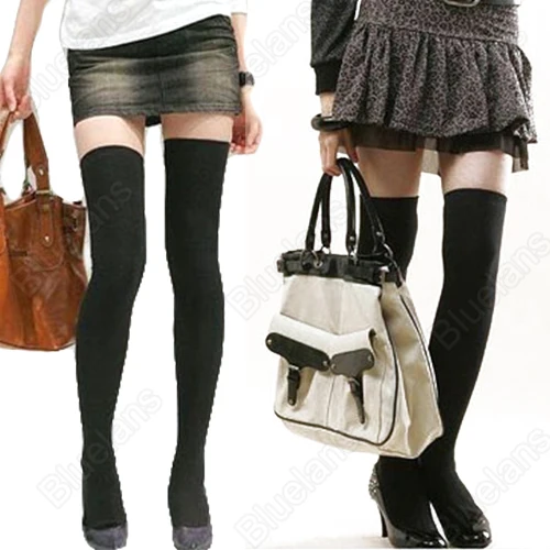 

Over The Knee Cotton Thigh High Cotton Stockings hot